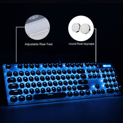 MageGee Full-size USB Gaming Keyboard with USB port, White